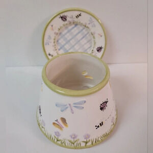 Yankee Candle Small Jar Shade and Plate Bees Butterflies Dragonflies Ladybugs